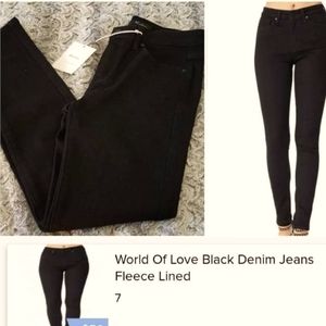 NWT KANCAN BLACK SKINNY FLEECE LINED